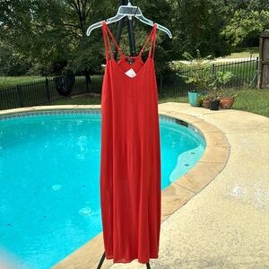 TCEC rust-colored rayon midi-dress, medium NWT